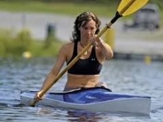 woman on a kayak