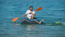 man kayaking