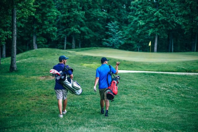 walking in the golf course