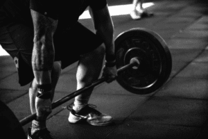 a person during lifting session